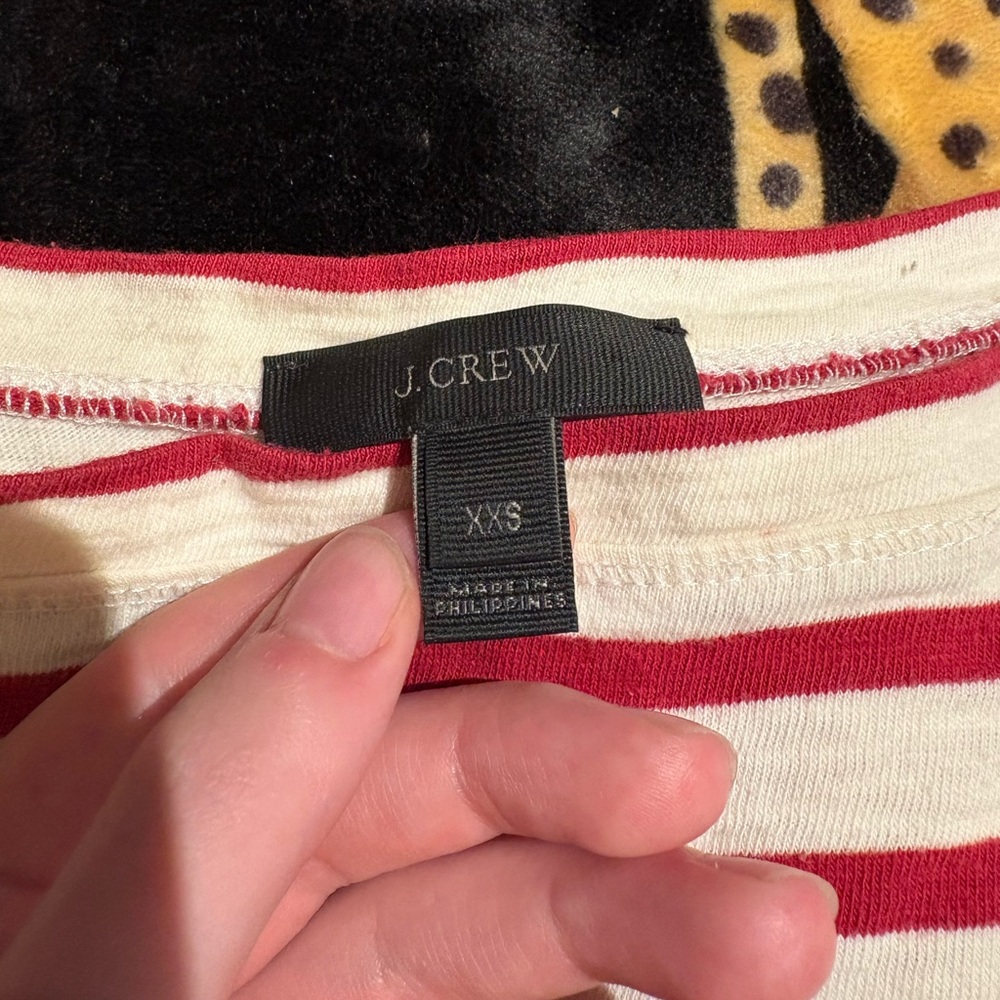J.Crew Red & White Striped Long Sleeve Top - Picture 5 of 10